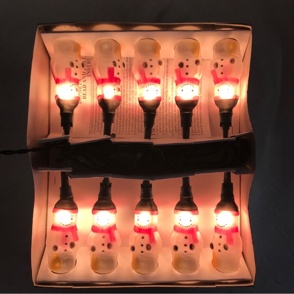 MIDWEST of  Cannon Falls glass snowmen lights - Picture 2 of 4